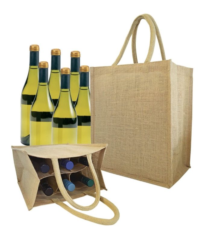 SIX BOTTLE JUTE BAG