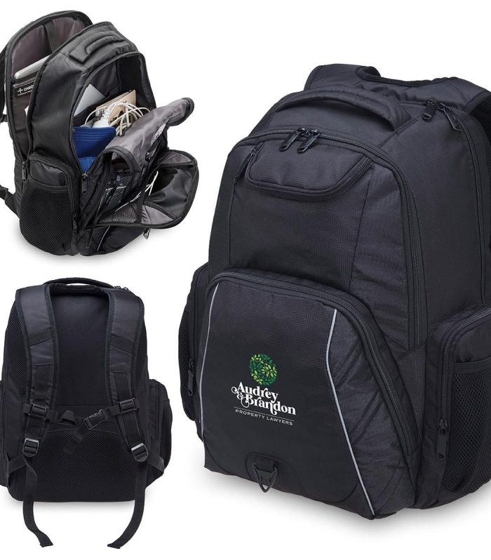 FORTRESS LAPTOP BACKPACK-BLACK