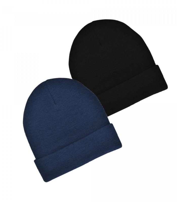 KIDS ACRYLIC BEANIE - BLACK